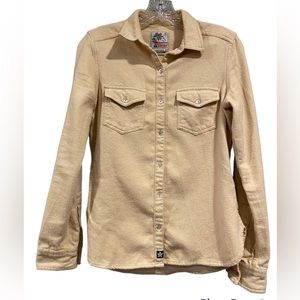 Dakine Tan Flannel Button Down Shirt Size S
